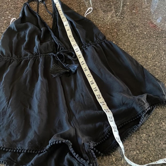 Victoria’s Secret Black Surplice Top Semi Sheer Romper - Picture 8 of 8